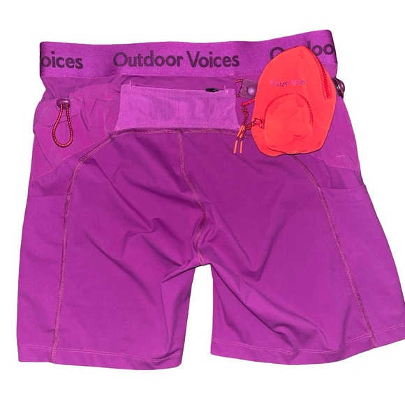 Outdoor Voices 6” Snack Shorts Bike Shorts Pockets Sz XL Hiking Walking Running - Picture 3 of 5